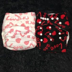 Two cloth diapers